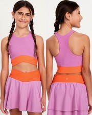 Old Navy Kid Girls PowerSoft Crossover Longline Sports Bra Size Large or XL