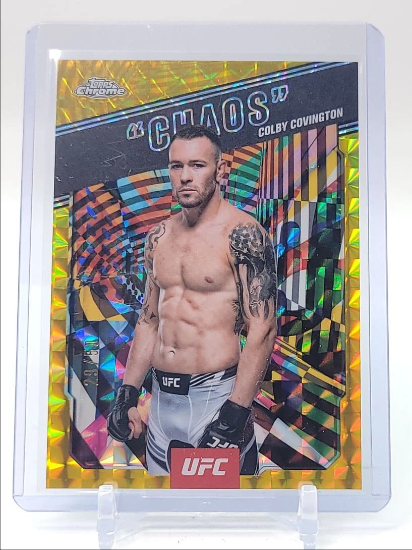 COLBY COVINGTON 2025 TOPPS CHROME AKA "CHAOS" GOLD GEOMETRIC /50 Q0223
