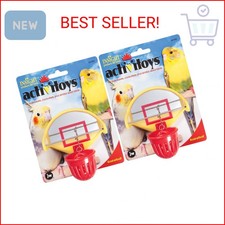 JW Pet 2 Pack of Activity Birdie Basketball Toy for Small to Medium Birds