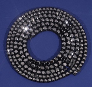 Black Moissanite Tennis Chain Necklace 18” Bracelet 7.5” 4mm Set Iced Jewelry