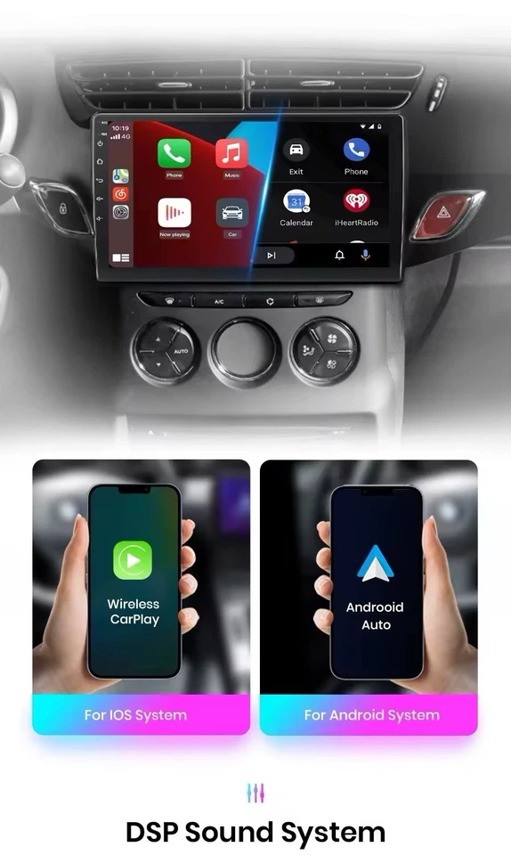Autoradio Citroen C3-DS3 2010-2016 2G+32GB CarPlay-AndroidAuto Wireless WIFI BT. - Immagine 3 di 4