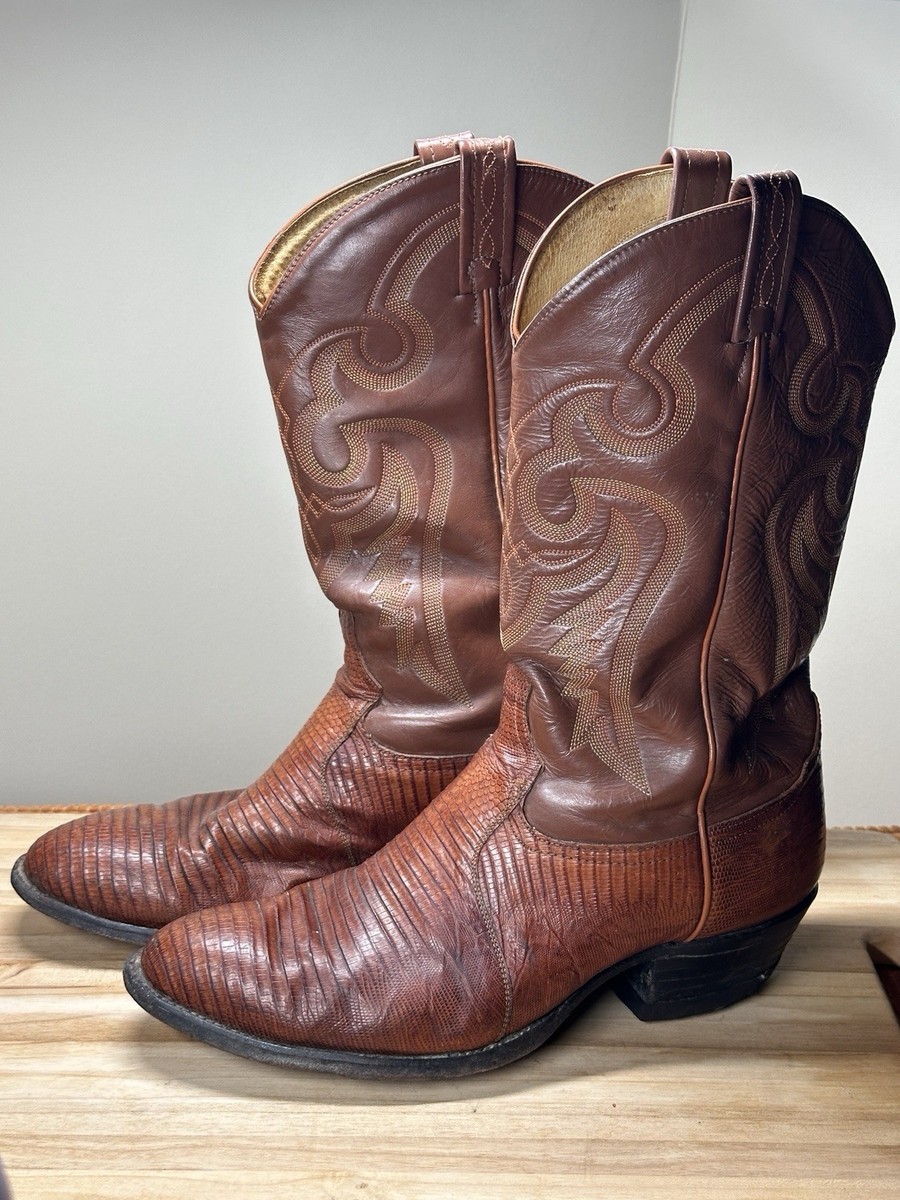Tony Lama Boots Exotic Western Cowboy Boot 11EE Vintage 48171