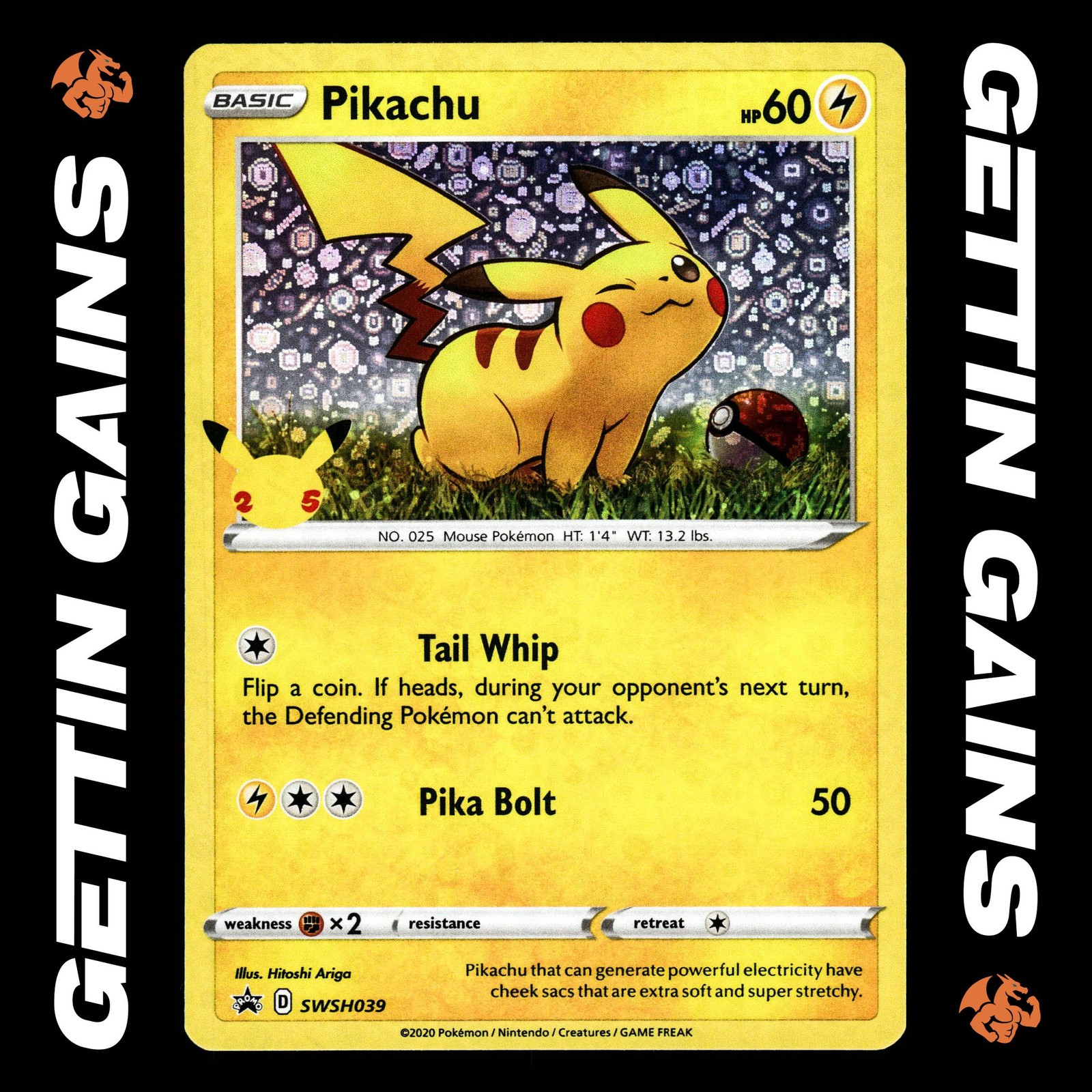 Pikachu 2020 Sword & Shield: Black Star Promo #SWSH039 General