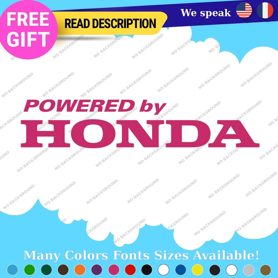 Fits Powered Honda Stickers Decals Vinyl Civic Vtec Type R Accord HRV Mind Turbo Foto 3 de 4