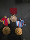 WW2 MEDALS -3---+-2RIBBONS -SEE STORE WW2 MEDALS MILITARY AND CIVEL WAR CURRENCY