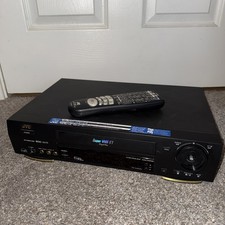 JVC HR-S4800U Super VHS VCR Video Cassette Recorder HiFi Remote WORKS BUT READ