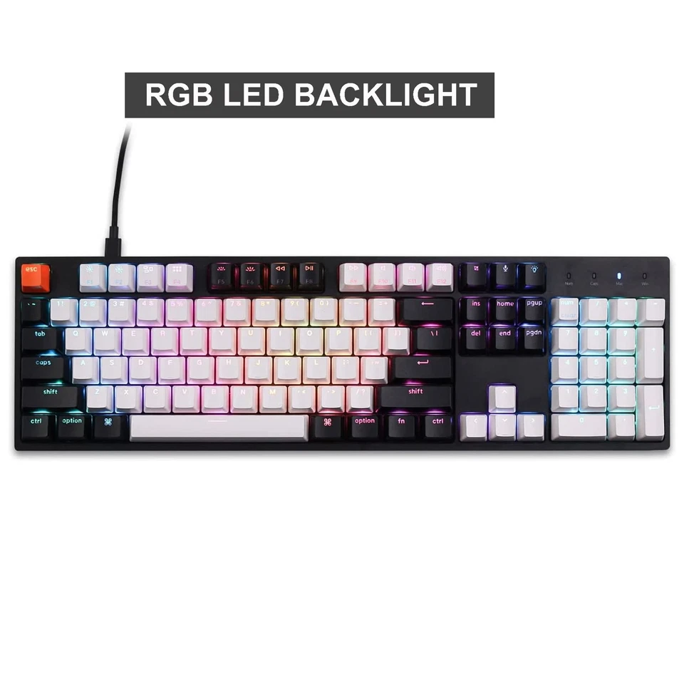 C2 104 Keys Full Size Wired Mechanical Keyboard for Mac Windows, Hot-swappabl... - Image 3 of 4