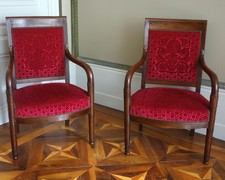 Paire de fauteuils en acajou - époque Empire