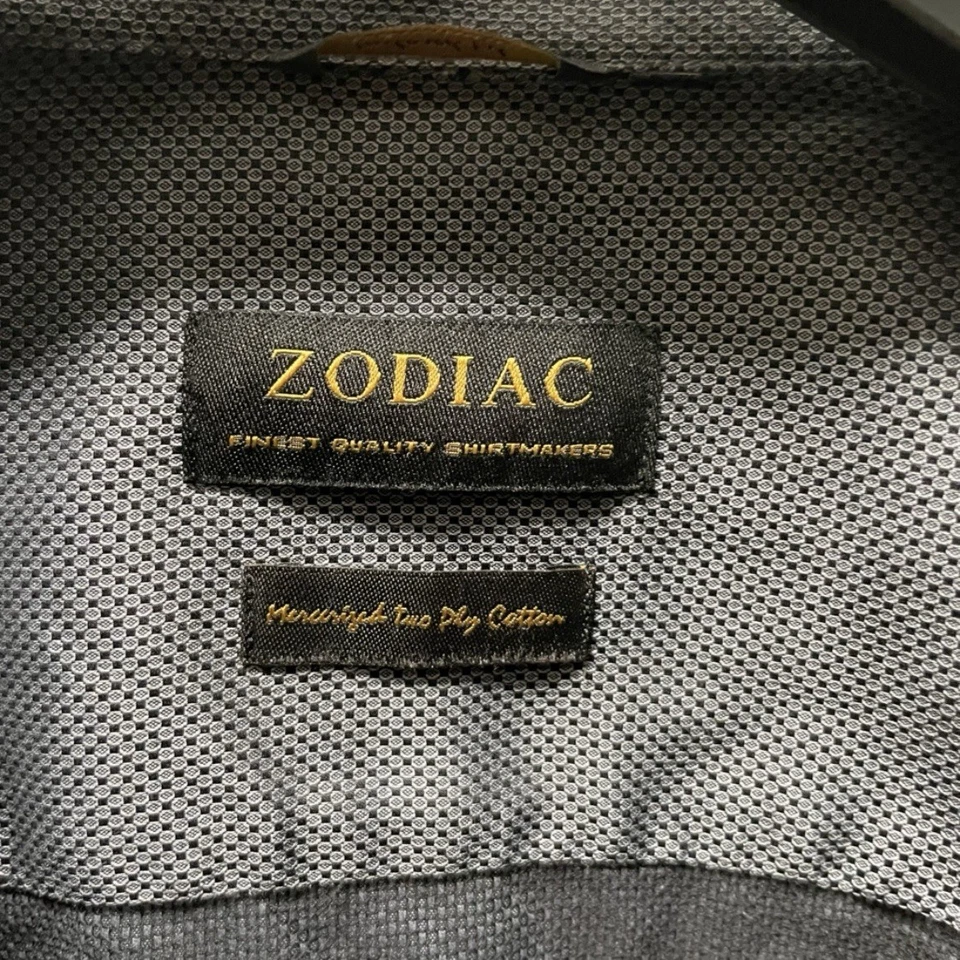 Camisa de Vestir ZODIAC Mystero4 TF Para Hombre Calce Ajustado Mercerizada D. Gris 16.75" Foto 2 de 4