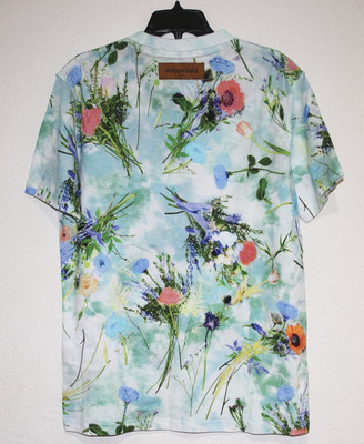 LOUIS VUITTON Printed And Embroidered Flower T-Shirt (Size L