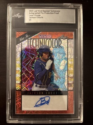 2023 Leaf Vivid Jackson Chourio Auto Proof Lazer Orange 1/1 RC