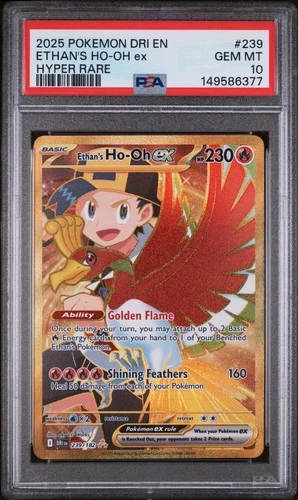 Ethan’s Ho-Oh ex Pokémon TCG 2025 Destined Rivals English Hyper Rare #239 PSA 10
