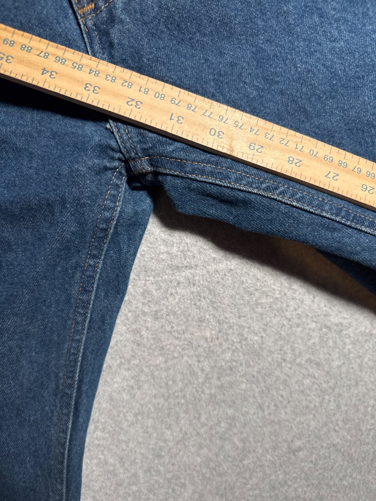 Carhartt Relaxed Fit Jeans B460 DVB 44x32 Blue Denim Work Pants Used