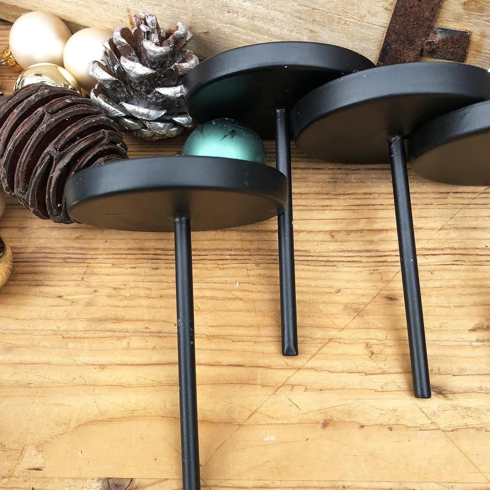 Kerzenhalter aus massivem Metall für Adventskranz,Adventskranzstecker,Kerz Ø 8cm - Bild 2 von 4