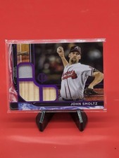 John Smoltz 2022 Topps Tribute - Tribute Triple Relics  #TTR-JS Purple /50 (MEM)