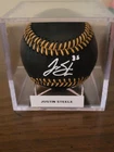 Justin Steele Autographed MLB Black & Gold Baseball. Chicago Cubs.