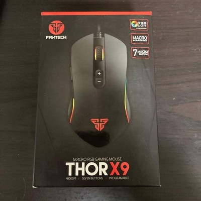 FANTECH X9 RGB Wired Gaming Mouse 7 Macro Buttons 4800 DPI ungeöffnet