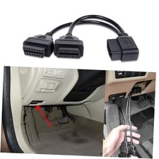 OBD Splitter Adapter, Right Angle 30cm/12 OBD II Splitter Extension Cable Male