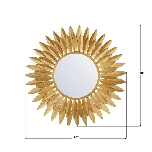 Crystorama Lighting Group BRH-M520 Broche 20" Sunburst Flat Steel - Gold - Picture 2 of 12