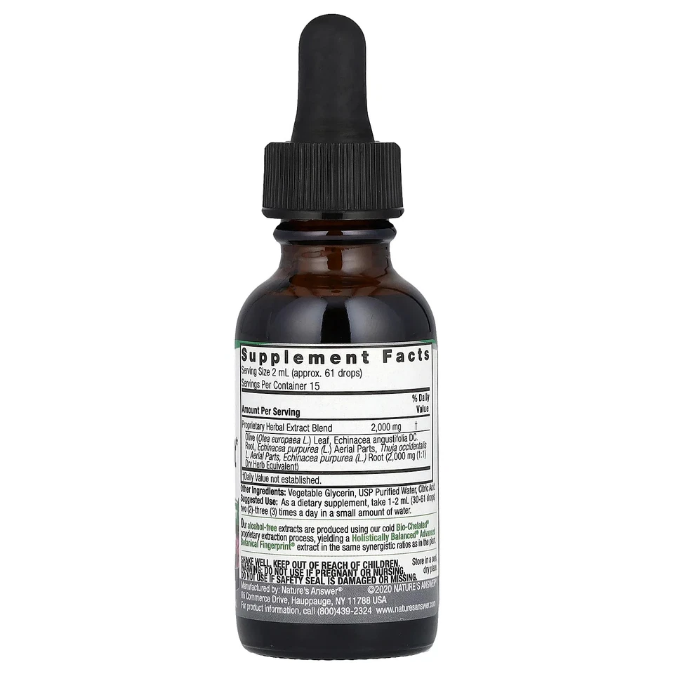 Mistura de ervas Immune Boost, sem álcool, 2.000 mg, 1 fl oz (30 ml) - Imagem 2 de 2