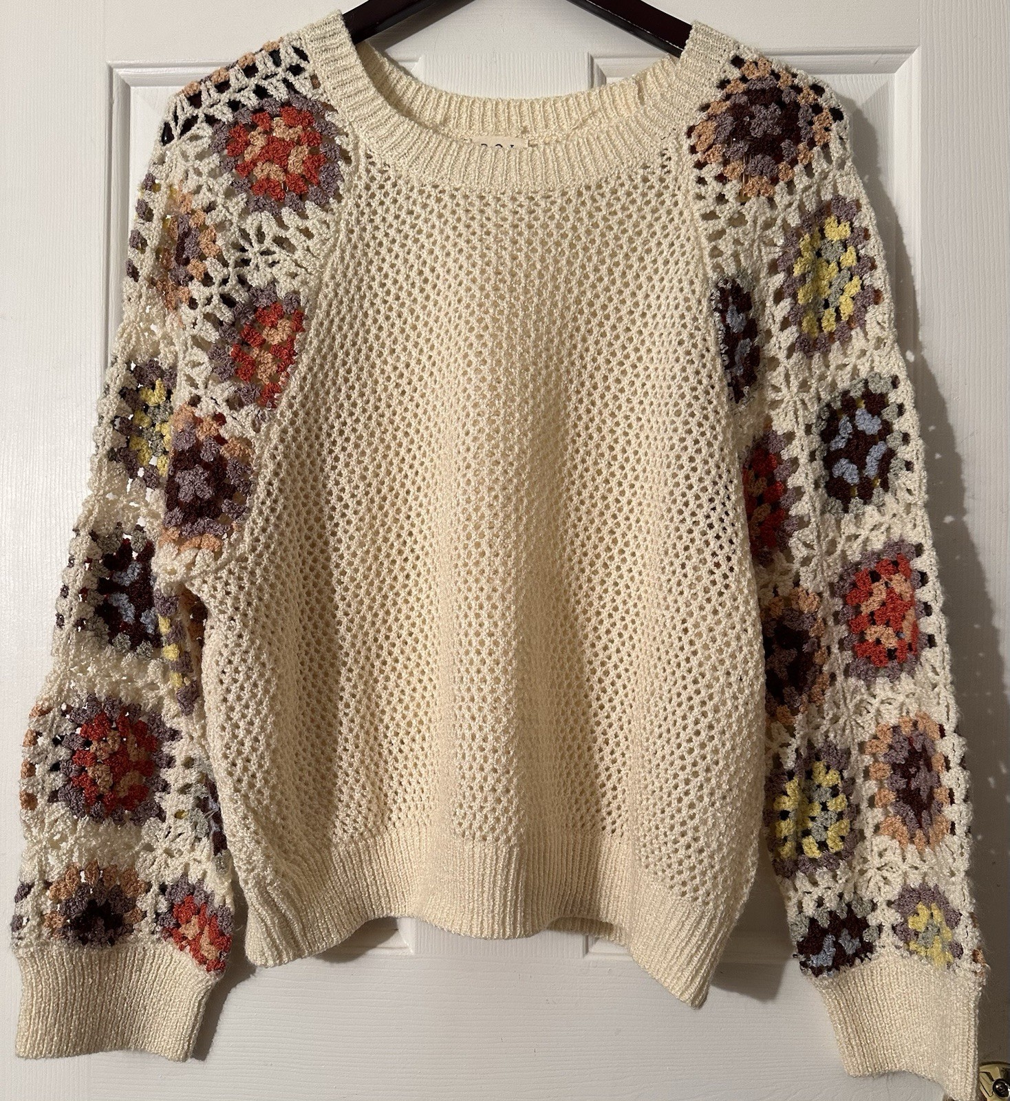 POL Sm Grandmacore Patchwork Thick Raglan Sleeve … - image 3