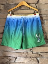 Looney Tunes Freeze Max Bugs Bunny Acid Colors Woven Shorts - Green Sz XL