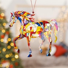 Christmas Ornaments 2025 Horse Ornament with Colorful Design New