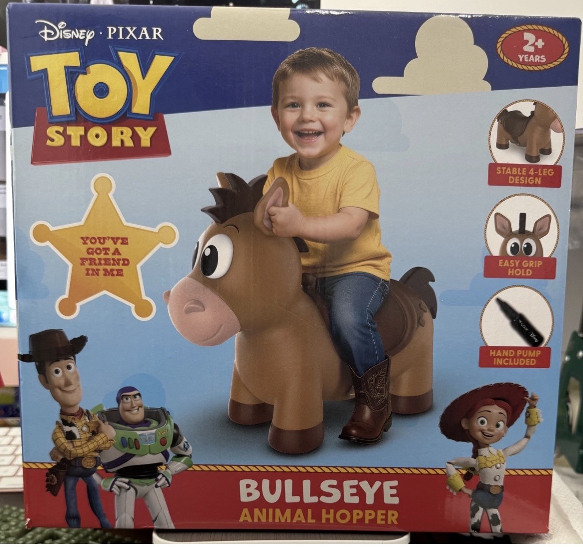 NEW Disney PIXAR Toy Story Bullseye Animal inflatable Horse Hopper horse 