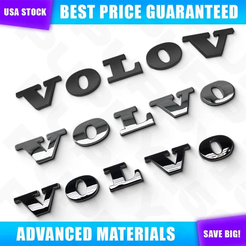 Rear Trunk Lid Letter Badge Nameplate Emblem For Volvo XC60 XC90 S60 V60 Sport Foto 2 de 3