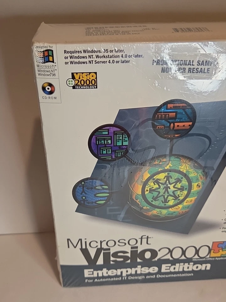 Microsoft Visio 2000 Technical Edition For Windows Factory Sealed (RARE PROMO) - Image 3 of 4