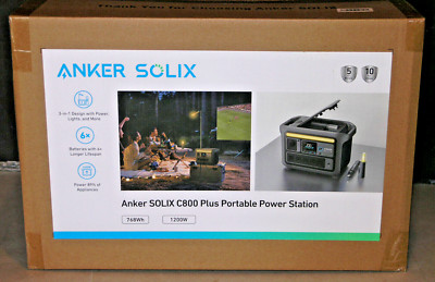 Anker SOLIX C800 Portable Power Station 1200W (Peak 1600W) Solar Generator 768Wh