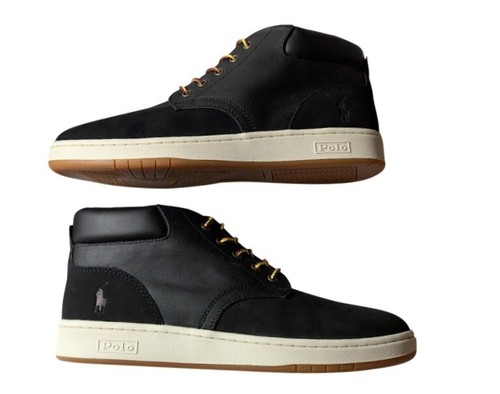Polo Ralph Lauren Men Shrunken Nubuck Leather Sneaker Boot Size 10.5 New w/o Box - Picture 7 of 14