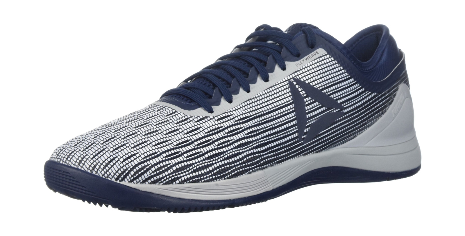 Reebok Men's Crossfit Nano 8.0 Flexweave White/Collegiate Navy/Stark Grey Reebok Men's Crossfit Nano 8.0 Flexweave White/Collegiate Navy/Stark Grey