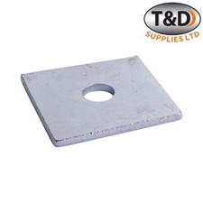 Square Plate Washers - Zinc M10 x 40 x 40 x 5 Box of 100