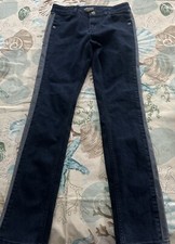 Crazy 8 Girls Sz 12 Stretch 2 Tone Dark Denim LN
