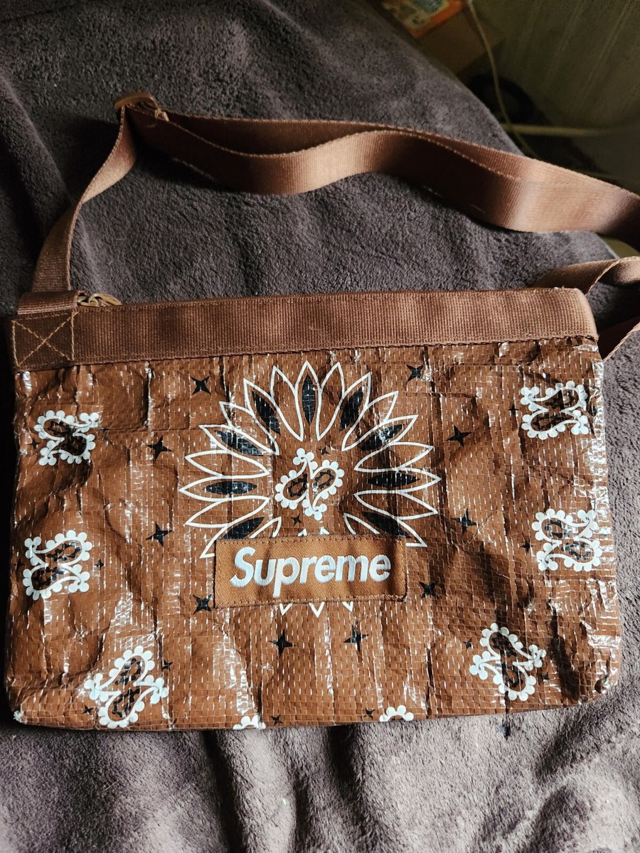 Supreme Bandana Tarp Side Bag Brown | eBay Supreme Bandana Tarp Side Bag Brown | eBay