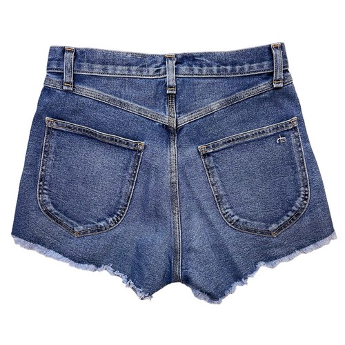 rag & bone /JEAN Lou Bluehill Blue Button Fly Cut Off Denim Shorts Women's 25 - Picture 12 of 12
