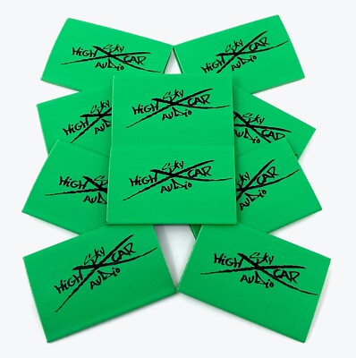 (10) 2/0 or 1/0 Gauge GREEN 1.5'' x 2'' Heat Shrink Tube 4 Ring Terminals Tubing