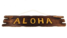 Aloha Sign Driftwood w/ Rope 40" - Tropical Decor dpt5356100