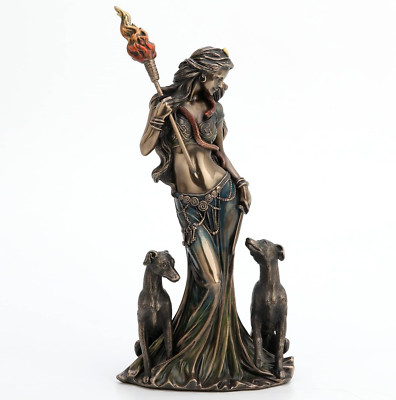 Hecate Greek Goddess of Magic 9.25'' Cold Cast Bronzed Resin Sculpture