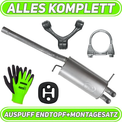 Endschalldämpfer Auspuff Für VW Caddy III 1.4i -1 Produktbild-Vorschau 2