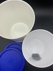 Tupperware One Touch View White Canisters Blue Lids Lot of 2 — photo 4