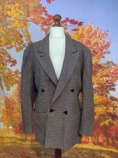 Harvey Nichols Houndstooth Jacket 16 made in Italy 100 wool UK women's size 16