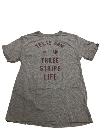 Трехслойная футболка Adidas NCAA Texas A&M Gray S/S Серый/бордовый b214a 