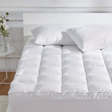 Twin XL Cotton Mattress Pad - Soft, Cooling  Machine Washable Protector
