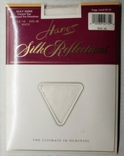 Vintage Hanes Silk Reflections Pantyhose Size AB 718 White Sheer