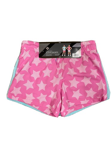 NEW Girls 2 Pack Pink Star/Blue MEMBERS MARK Active Shorts Size 14/16