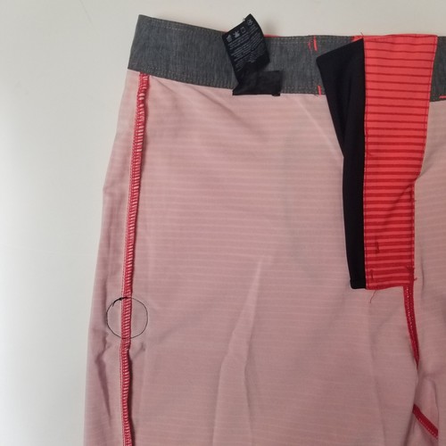 HURLEY Phantom Striped Board Shorts Mens Size 31 Swim Trunks Red Orange Stripes - 第 11/18 張圖片
