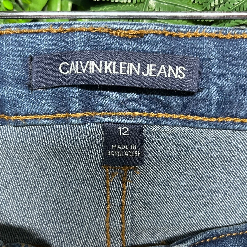 Pantalones Cortos Vaqueros Calvin Klein Talla 12 Azul Envejecido Lavado Niños 2858 Foto 4 de 4