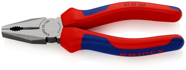 Knipex 03 02 160 Kombizange Mit Mehrkomponenten-HüLlen Schwarz Atramentiert 160-image